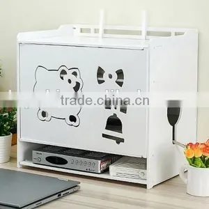 DIY PVC Multifunctional Flower Pattern Tidy Wires Power Cable Storage Organizer Box thumbnail-1