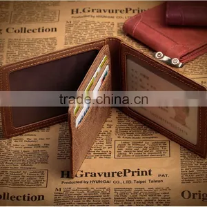 Full Grain Leather Money Clip Wallet With High Quality RFID Blocker Slim Bifold Credit Card Holder thumbnail-3