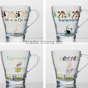 6oz 8oz 10oz 12oz Caffe Latte Espresso Cappuccino Color Printing Glass Coffee Mug thumbnail-5
