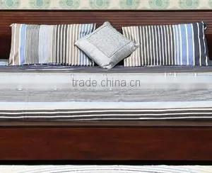Dual Tone Finish Wooden King Size Bed thumbnail-2