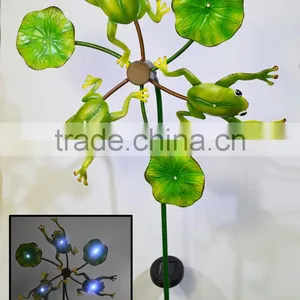 Garden Decoration Solar Led Light Wind Spinner by Solar Power for Out Door Garden Stake thumbnail-3