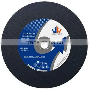 10" 250x3.2x22.2mm Flat Resin Bonded Reinforced Cutting Wheel For Metal thumbnail-1