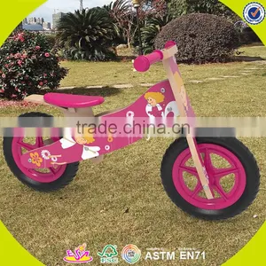 2017 Wholesale New Cartoon Wooden Girls Balance Bike for Toddlers W16C173 thumbnail-3