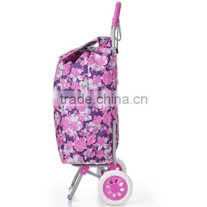 Wholesale Portable Folding Shopping Trolley Bag With Wheels thumbnail-4