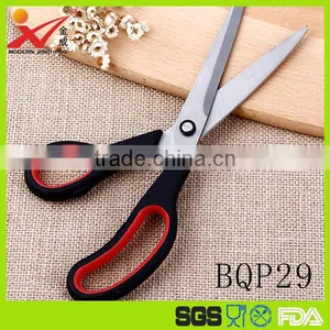 Factory Wholesale High Quality Stainless Steel Blade Rubber and Plastic Office Scissors thumbnail-1