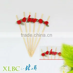 Bamboo Picks With Rose for Party thumbnail-1