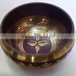 Best Selling Symbolic Colored Tibetan Healing Meditation Singing Bowl thumbnail-1