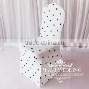 Star Printed 210 GSM Spandex Lycra Chair Cover Banquet Chair Cover thumbnail-1