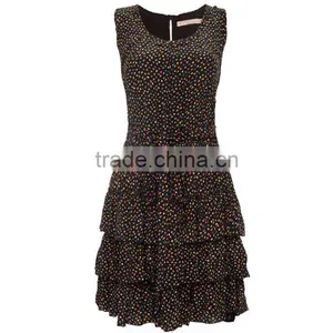Summer Newest Fashion Latest Dress Designs Photos With Shift Skirt and Sleeveless thumbnail-2