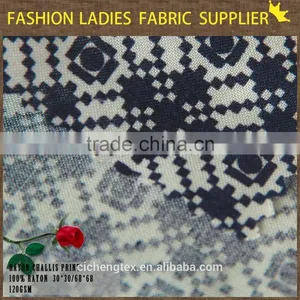 100% Printed Rayon Fabric Shaoxing Reactive Prints Fashion Woven Fabric for Lady Dress thumbnail-6