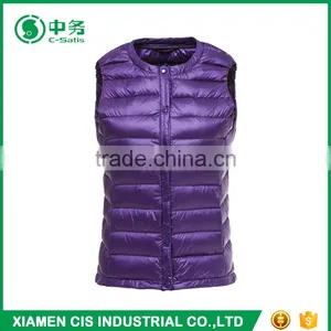 2017 New Product Pure Color Winter Windproof Warm Women Padded Down Vest thumbnail-6