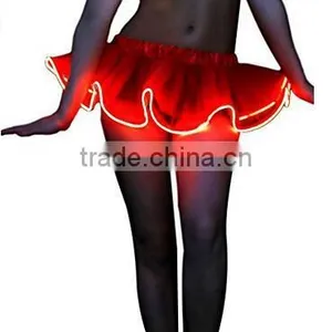 Adult Rave EL Wire Tutu Organza Tutu LED Party Dance Skirt Light Up Petticoat thumbnail-1