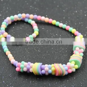 Zm35071a Korean Colorful Jewellery Children Statement Beads Necklace Set thumbnail-2