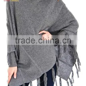 New Fashion Pashmina Wrap Fringed Ponchos Cashmere Poncho thumbnail-1
