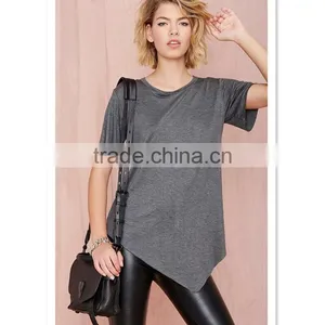 100% Cotton Women Blank t Shirt Wholesale Cheap thumbnail-1