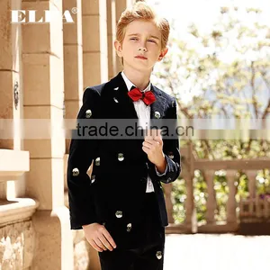 ELPA Velvet Sweat Slimming Suits Wedding Children Wear Kids thumbnail-3