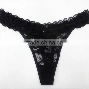 Sexy Women Embroidery G-string Lady Transparent Panties Models thumbnail-1