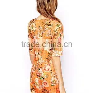 True Decadence Shift Dress in Botanical Floral Print thumbnail-2