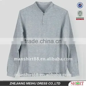Latest Man's V-neck Linen Casual Shirt thumbnail-1