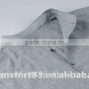 Latest Man's V-neck Linen Casual Shirt thumbnail-2