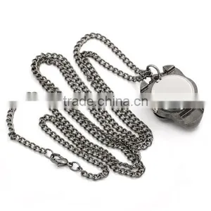 Wholesale Gunmetal Skull Halloween Battery Included Skeleton Pocket Watches thumbnail-2