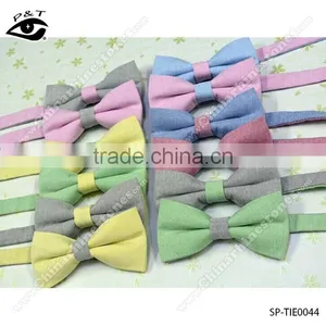 12x7CM Macaron Color Cotton Bow Tie Women Assorted Color Bow Tie thumbnail-1