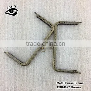 15x8cm Rectangle Embossed Bronze Color Purse Frame Metal for Handbag thumbnail-1