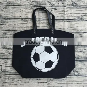 2017 Canvas Cheap Travel Personalized Tote Bag With Leather Handles thumbnail-2