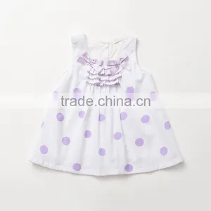 Custom Polka Dot Print Front Lace Sleeveless Undershirt for Girls thumbnail-3