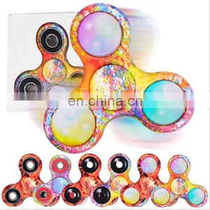 2017 Hot Fingertips Camouflage Triangle Gyro Decompression Fingertips Gyro With LED Lights thumbnail-3