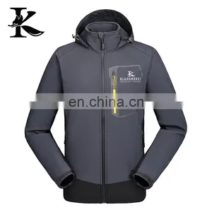 Wholesale Outdoor Mens Hooded Softshell Jacket thumbnail-1