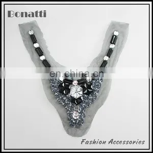 Big Crystal Collar Neckline Trim thumbnail-1