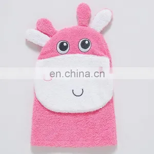 Baby Shower Gifts Terry Cloth Animal Shaped Bath Puppets Gloves Baby Wash Mitt thumbnail-4