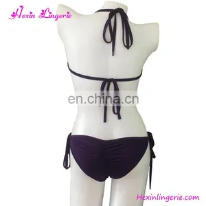 Wholesale Purple Sequins Tie Two Piece Sexy Backless Women Bikini thumbnail-4