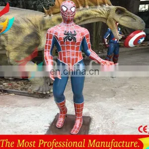 Outdoor Decoration Life Size Fiberlgass Superhero Spiderman Statue thumbnail-1