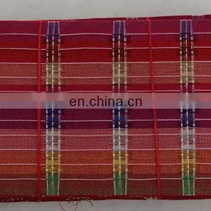 2016 African Aso Oke Headtie for Women in Red Color thumbnail-1