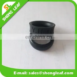 Promotion Gifts Silicone Finger Ringscustom Silk Priting/ Laser Carving Logo Wide 8.5mm thumbnail-1