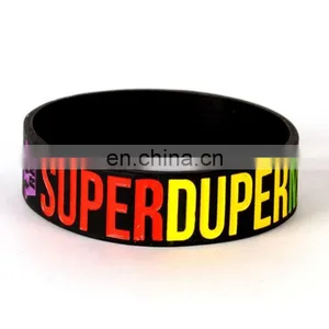 1 Inch Orange Silicon Engraved Wristbands thumbnail-4