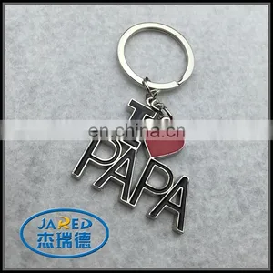 Custom Logo Keychain I Love Papa Keychain thumbnail-2