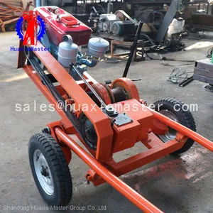 Sand Sampling Drill Rig/prospect Drilling Rig/impact Drilling Machine for Sale Easy Move With Wheeled thumbnail-1