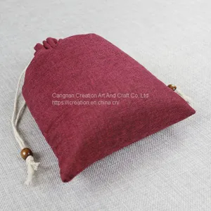Small Size Various Colors Burlap Candy Bags Jute Wedding Gift Bag With Drawstring Wedding Party Favor Gift Pouches thumbnail-2