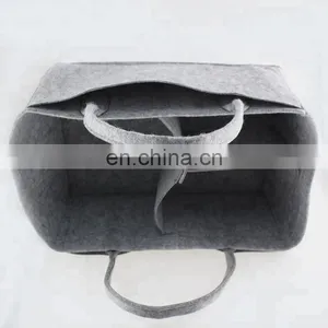 Amazon Hot Selling Felt Diaper Biaper Bag Organizer Grey For Baby thumbnail-6