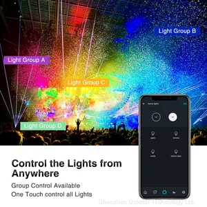 60W Tuya Smart LED Flood Lights WiFi Wireless RGBCW Multi Colors IP66 Outdoor LED Flood Light Work With Alexa/Google Home thumbnail-4