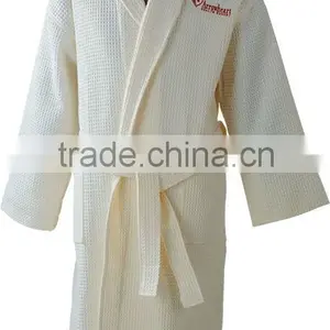 Waffle Cotton Bathrobe thumbnail-1