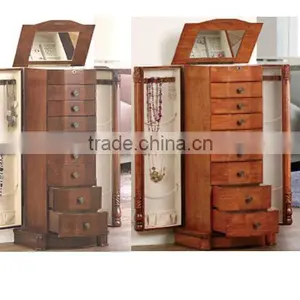 Walnut Jewelry Armoire thumbnail-1