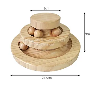 Pet Interactive Roller Exerciser 2 Level Tower of Tracks Cat Teaser Ball Toy Two-ply Rotatable Smart Track Ball Rocking Roll thumbnail-2