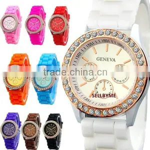 TM & Silicone Long Watch Band Fancy Lady Watch thumbnail-1
