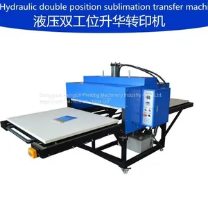 Hydraulic Printing Machine Hengjun Hydraulic Sublimator 100 * 80cm Flat Ironing Machine Hydraulic Double Station Ironing thumbnail-1