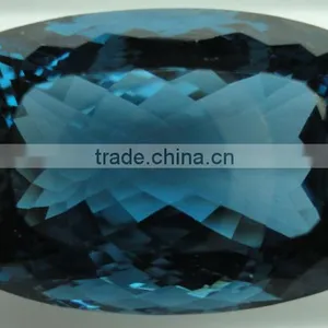 London Blue Topaz Cushion Cut Gems Calibrated Rose Cut Cabochon thumbnail-1