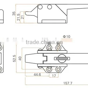 2015 FEILEI LS13-2 ZinC Diecast Nice Design Freezer Door Handle thumbnail-6
